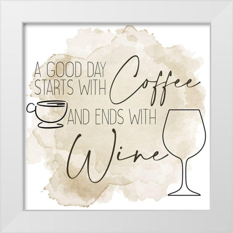 A Good Day White Modern Wood Framed Art Print by Allen, Kimberly