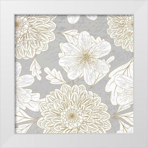 Simply Grey 1 White Modern Wood Framed Art Print by Allen, Kimberly
