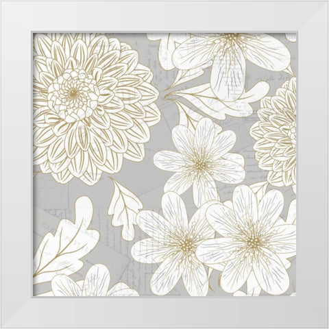 Simply Grey 3 White Modern Wood Framed Art Print by Allen, Kimberly