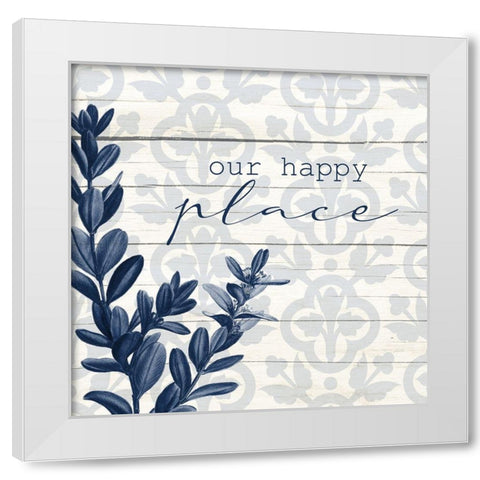 Our Happy Place White Modern Wood Framed Art Print by Allen, Kimberly