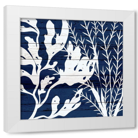 Cobalt Wood 1 White Modern Wood Framed Art Print by Allen, Kimberly