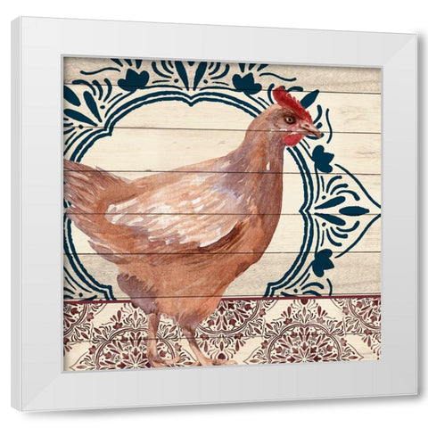 Poultry 1 White Modern Wood Framed Art Print by Allen, Kimberly