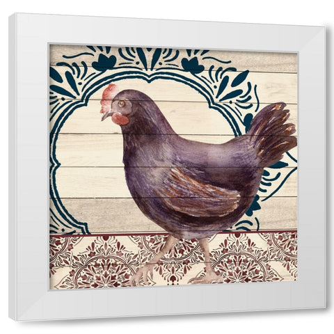 Poultry 3 White Modern Wood Framed Art Print by Allen, Kimberly