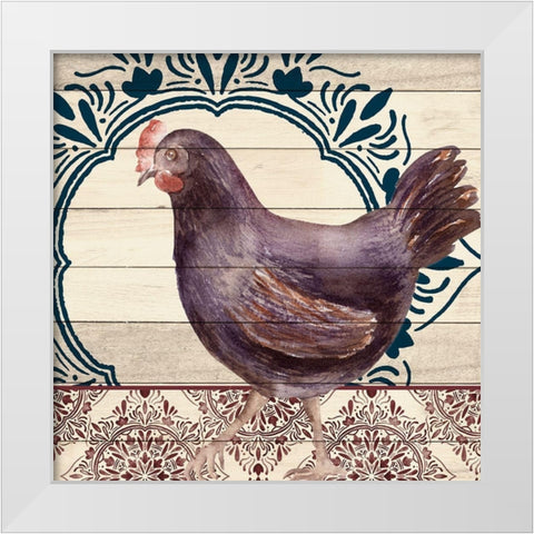 Poultry 3 White Modern Wood Framed Art Print by Allen, Kimberly