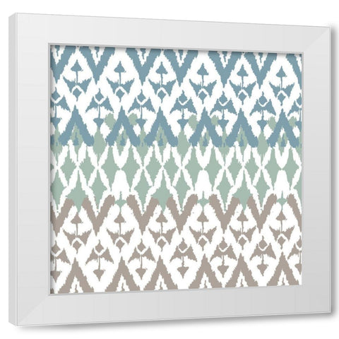 Ikat Pattern 1 White Modern Wood Framed Art Print by Allen, Kimberly