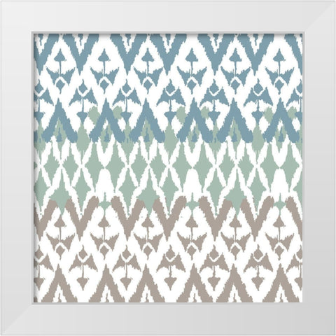 Ikat Pattern 1 White Modern Wood Framed Art Print by Allen, Kimberly