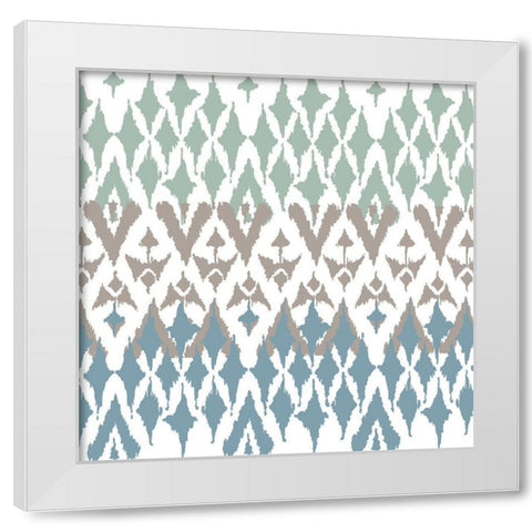 Ikat Pattern 2 White Modern Wood Framed Art Print by Allen, Kimberly