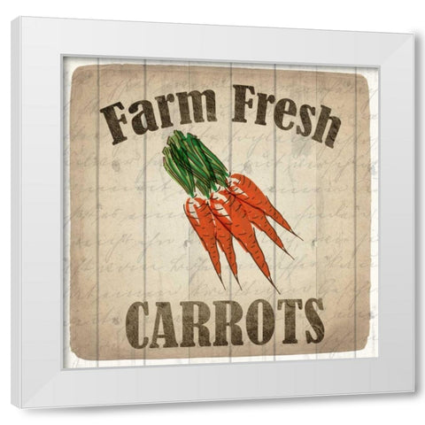 Farm Fresh Carrots White Modern Wood Framed Art Print by Allen, Kimberly