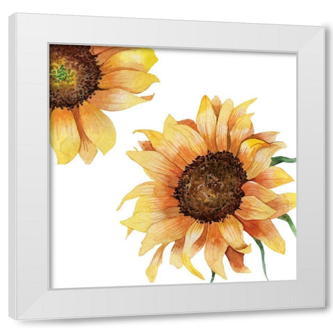 Sunflower Postcard 2 v2 White Modern Wood Framed Art Print by Allen, Kimberly