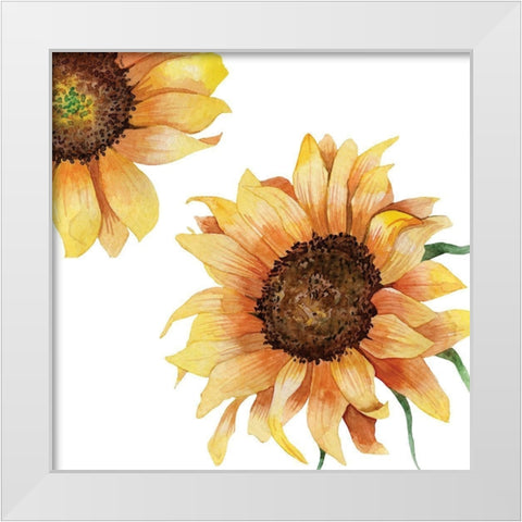 Sunflower Postcard 2 v2 White Modern Wood Framed Art Print by Allen, Kimberly