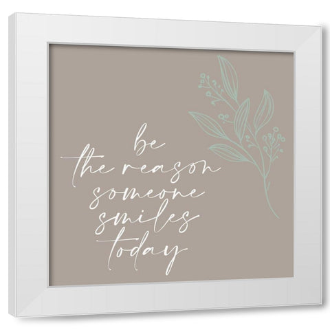 Someone Smiles White Modern Wood Framed Art Print by Allen, Kimberly