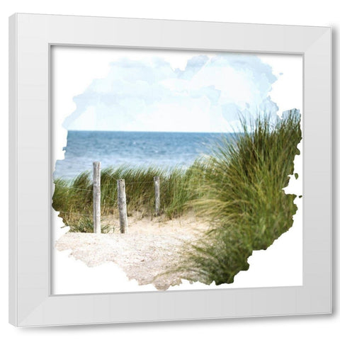 At the Beach 2 White Modern Wood Framed Art Print by Allen, Kimberly