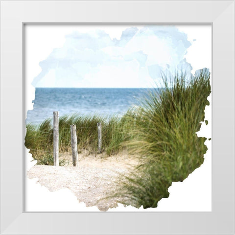 At the Beach 2 White Modern Wood Framed Art Print by Allen, Kimberly