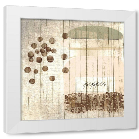 Pepper White Modern Wood Framed Art Print by Allen, Kimberly