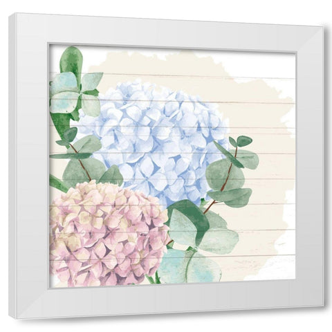 Hydrangea 1 White Modern Wood Framed Art Print by Allen, Kimberly