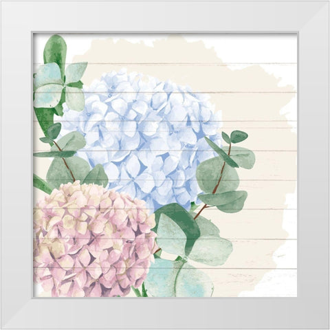 Hydrangea 1 White Modern Wood Framed Art Print by Allen, Kimberly