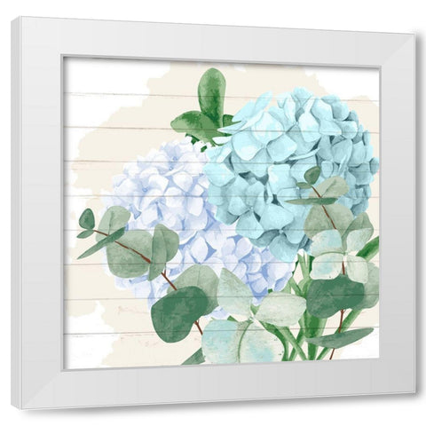 Hydrangea 2 White Modern Wood Framed Art Print by Allen, Kimberly