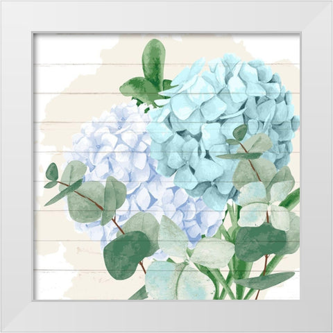Hydrangea 2 White Modern Wood Framed Art Print by Allen, Kimberly