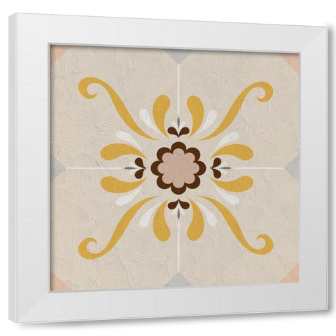 Global Tile 3 White Modern Wood Framed Art Print by Allen, Kimberly