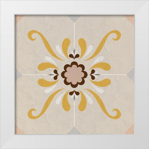 Global Tile 3 White Modern Wood Framed Art Print by Allen, Kimberly