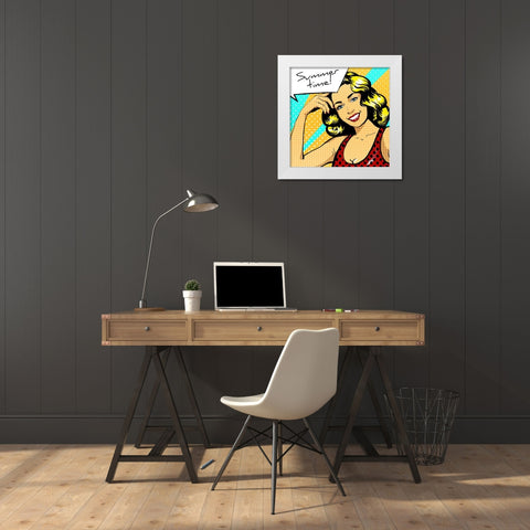 Summertime White Modern Wood Framed Art Print by Allen, Kimberly