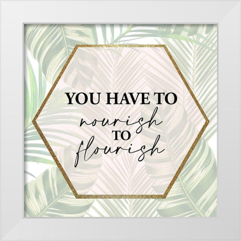 Nourish White Modern Wood Framed Art Print by Allen, Kimberly