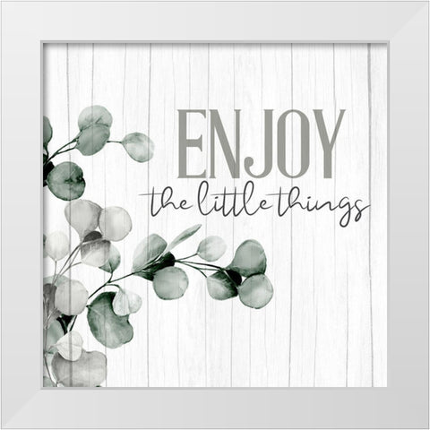 Enjoy Branches White Modern Wood Framed Art Print by Allen, Kimberly