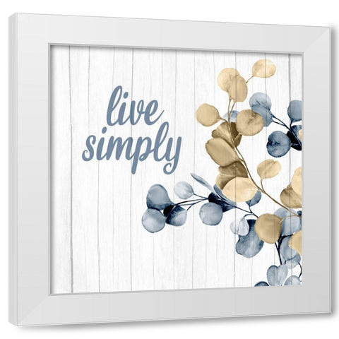 Live Simply Branch White Modern Wood Framed Art Print by Allen, Kimberly