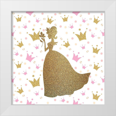 Princess Dreams 3 V2 White Modern Wood Framed Art Print by Allen, Kimberly