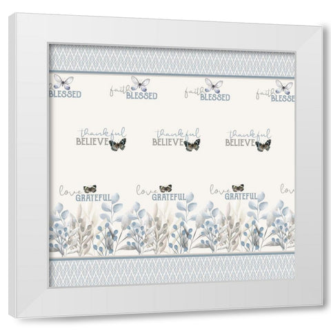 Grateful_bedding White Modern Wood Framed Art Print by Allen, Kimberly