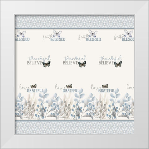 Grateful_bedding White Modern Wood Framed Art Print by Allen, Kimberly