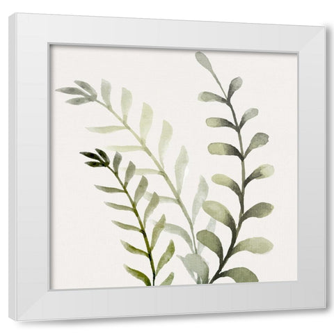 Watercolor Sage 1 White Modern Wood Framed Art Print by Allen, Kimberly