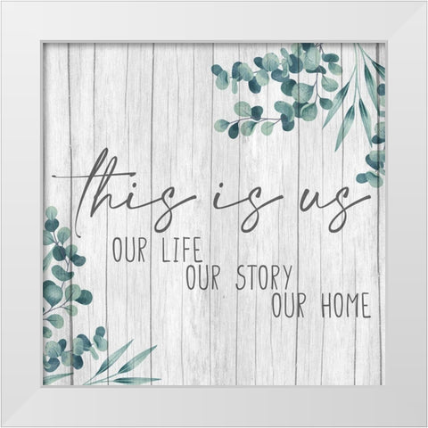 Our Wood Panel Square White Modern Wood Framed Art Print by Allen, Kimberly