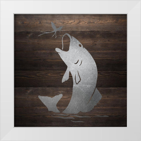 Metal Fish 2 White Modern Wood Framed Art Print by Allen, Kimberly