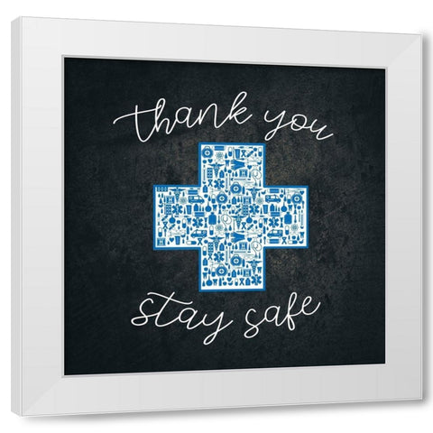 Stay Safe White Modern Wood Framed Art Print by Allen, Kimberly