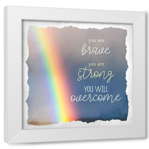 Overcome White Modern Wood Framed Art Print by Allen, Kimberly