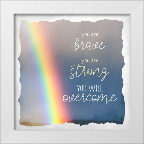 Overcome White Modern Wood Framed Art Print by Allen, Kimberly