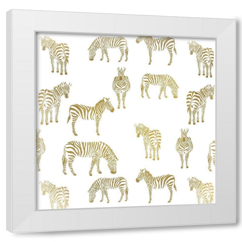 Zebra Zebra White Modern Wood Framed Art Print by Allen, Kimberly