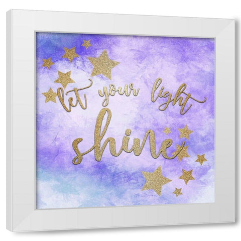 Let Your Light Shine White Modern Wood Framed Art Print by Allen, Kimberly