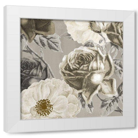 Floral Square White Modern Wood Framed Art Print by Allen, Kimberly
