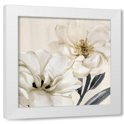 Spring Blooms White Modern Wood Framed Art Print by Allen, Kimberly