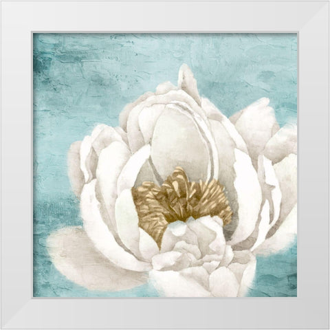 White Peony 1 White Modern Wood Framed Art Print by Allen, Kimberly