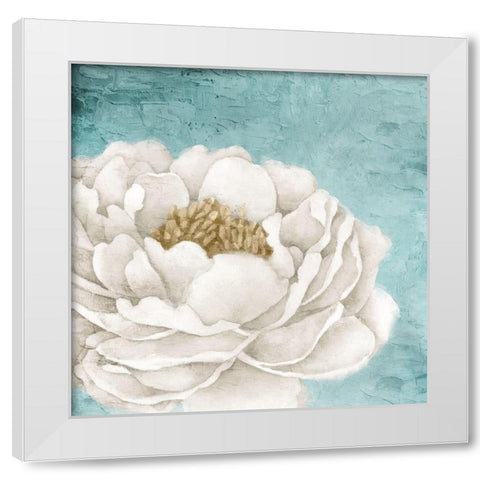 White Peony 2 White Modern Wood Framed Art Print by Allen, Kimberly
