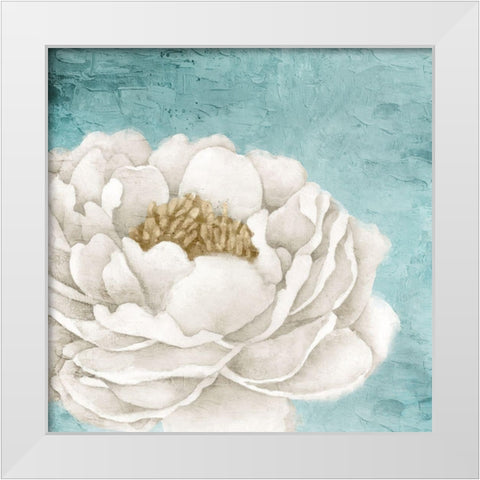 White Peony 2 White Modern Wood Framed Art Print by Allen, Kimberly