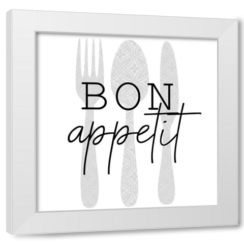 Bon Appetit White Modern Wood Framed Art Print by Allen, Kimberly