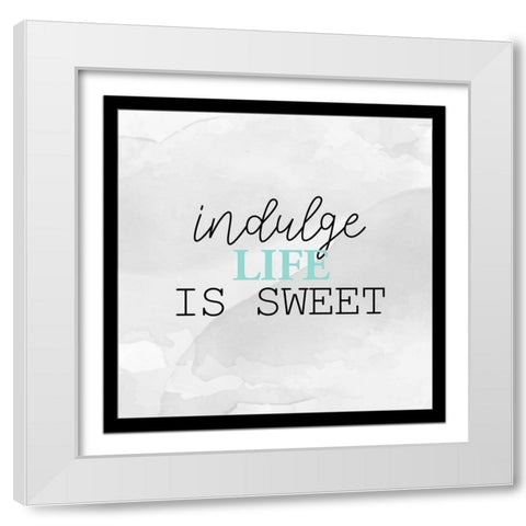 Indulge_Aqua White Modern Wood Framed Art Print by Allen, Kimberly