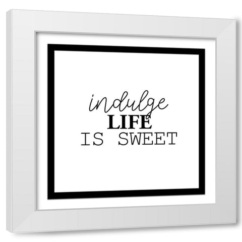 Indulge White Modern Wood Framed Art Print by Allen, Kimberly