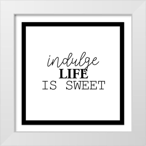Indulge White Modern Wood Framed Art Print by Allen, Kimberly