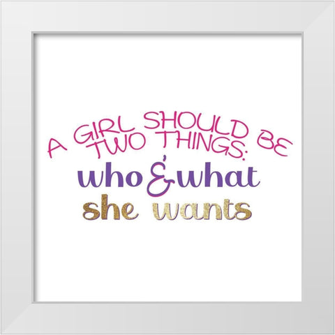 A Girl 2 White Modern Wood Framed Art Print by Allen, Kimberly