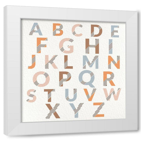 ABC Rainbow 2 White Modern Wood Framed Art Print by Allen, Kimberly